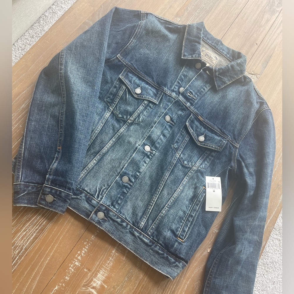 Polo Ralph Lauren denim Jean Trucker jacket men’s Sz M NWT